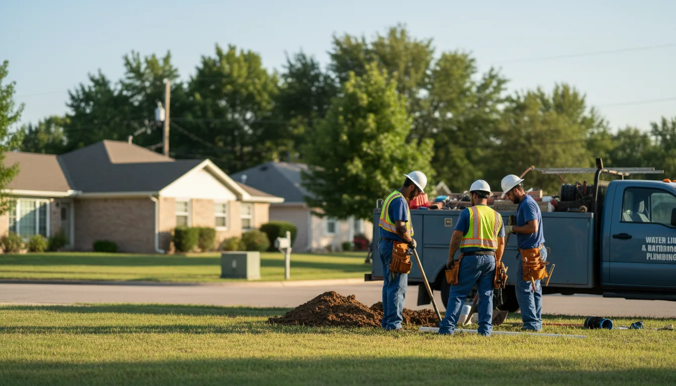 Residential water line and bathroom plumbing service in Pollock, SD